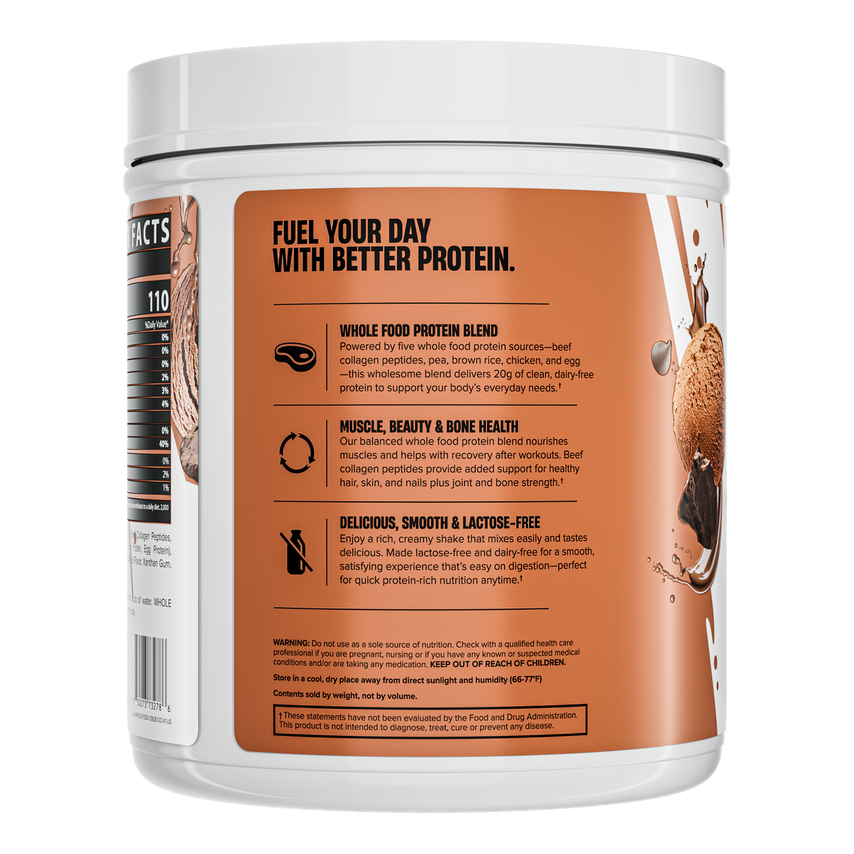 Proteína Nutrex Whole Food Protein Chocolate Ice Cream 15 porciones