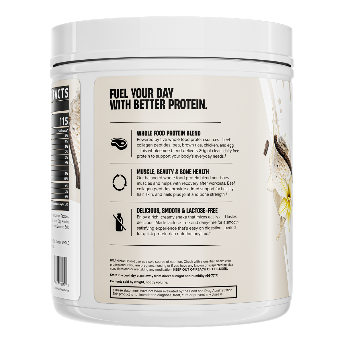 Proteína Nutrex Whole Food Protein Vanilla Milkshake 15 porciones