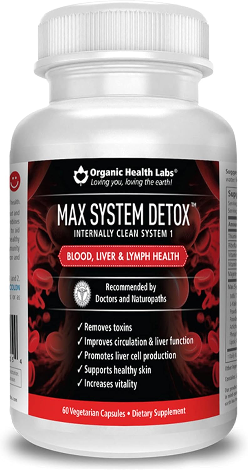 Max System Detox 14 Días Limpieza Natural del Organismo de Organic Health Labs (foto de archivo)