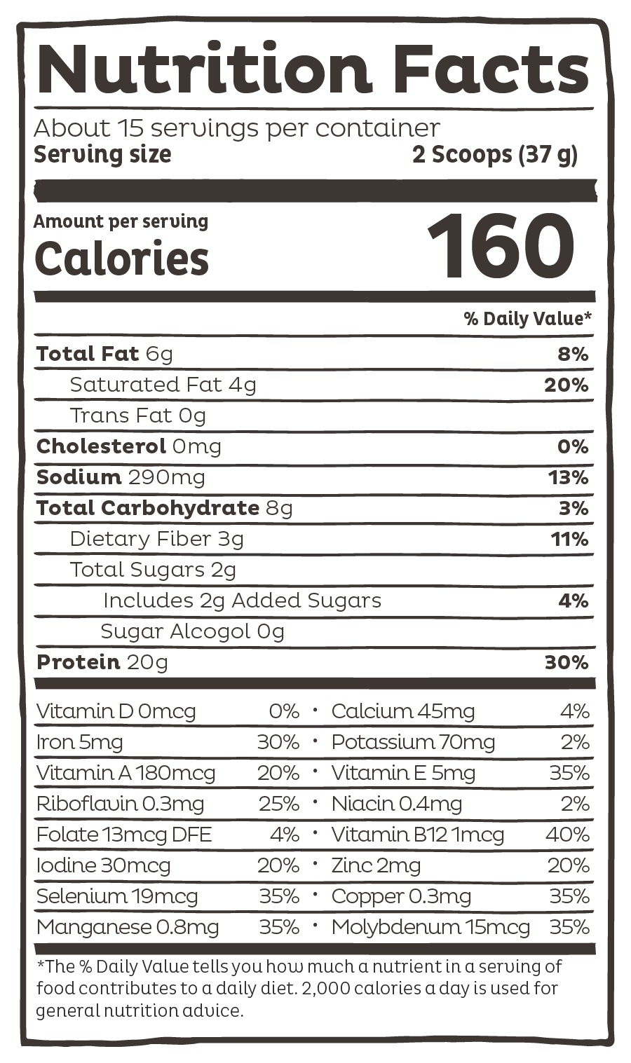 Proteína Vegetal Orgánica KOS Vainilla 20 g por Porción, 15 Porciones (19.6 oz)