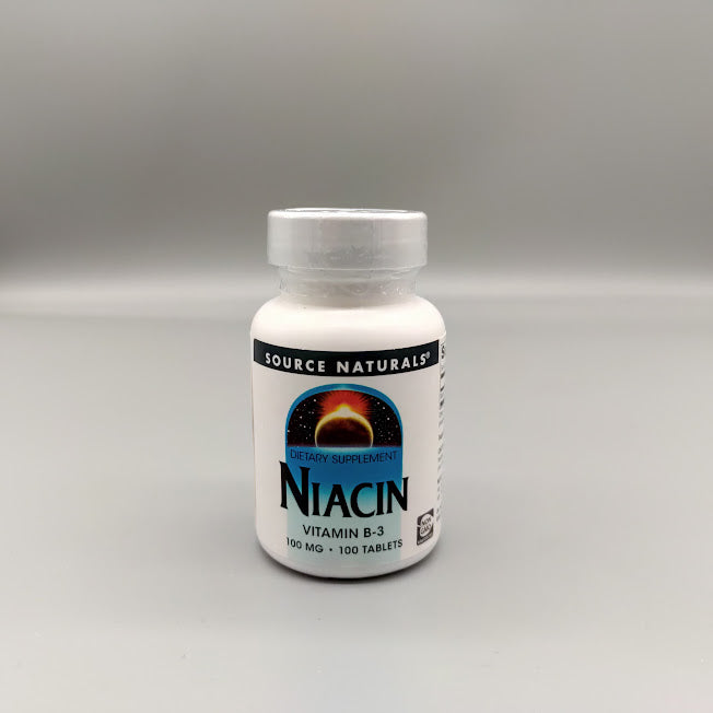 Niacina Vitamina B3 100 mg Source Naturals, 100 Tabletas