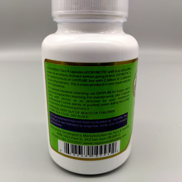 Oxybiotic - Oxygen Based Cleanse - With Probiotic - 60 o 120Cap