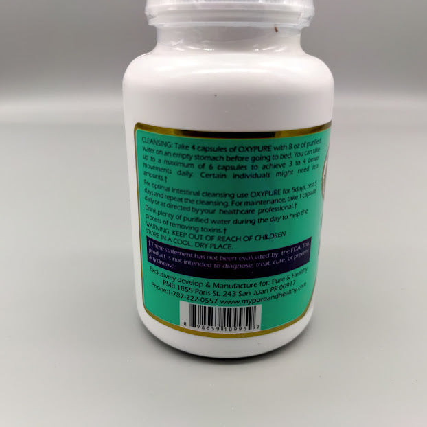 Oxypure Colon Cleanser - 60/120 Caps - Pure & Healthy