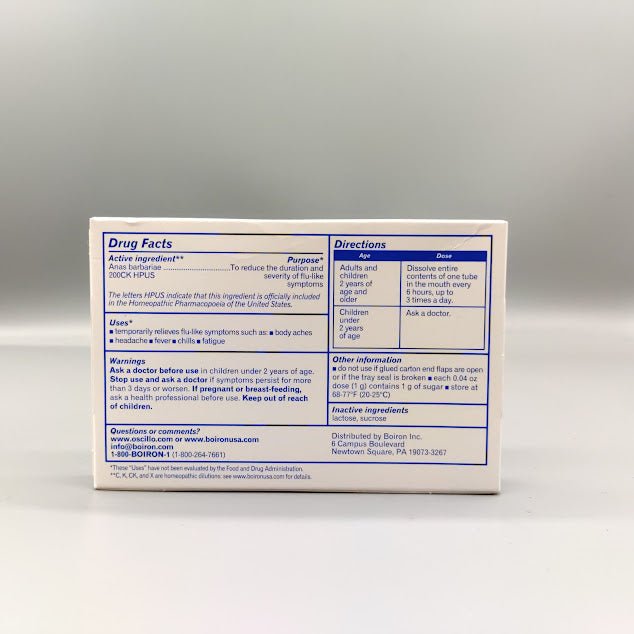 Anti gripal Oscillococcinum Homeopathic Flu Quick-Dissolving Pellets 6 Pack