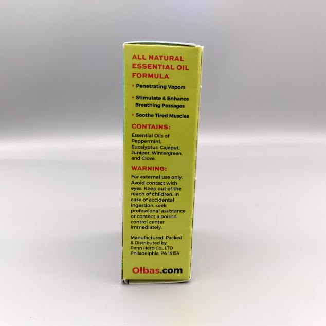 Aromatherapy & Massage - Olbas Oil - .32oz - 10ml