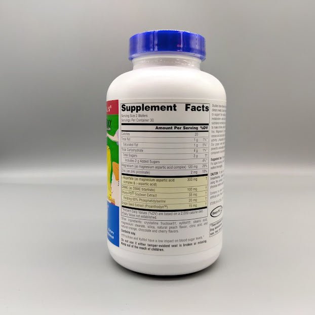 Attentive Child™ Fruit 60 Caps de Source Naturals — etiqueta del producto (foto de archivo)