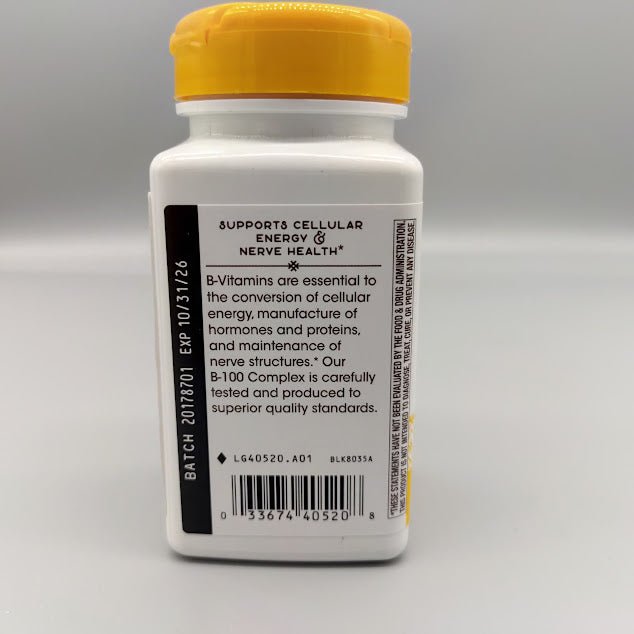 B - 100 Complex 60 Capsules (foto de archivo)