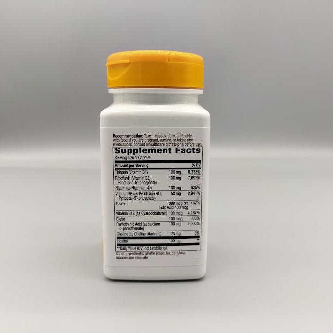 B - 100 Complex 60 Capsules (foto de archivo)