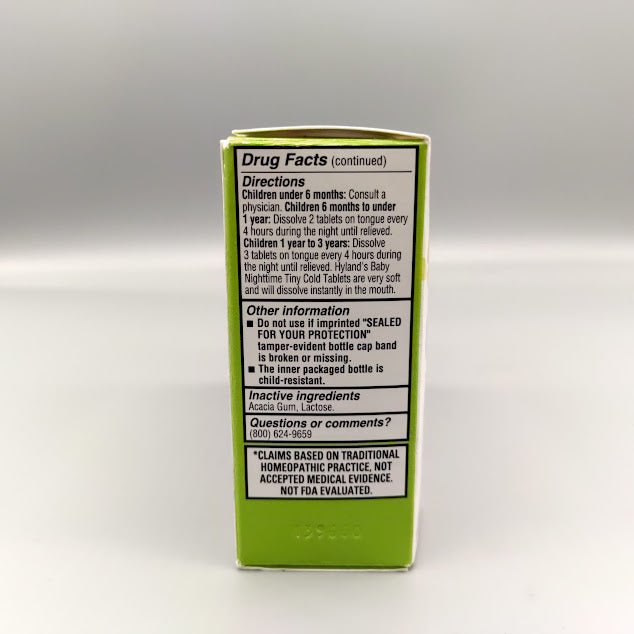 Baby Tiny Cold Tablets Day & Nighttime Value Pack 250 TABLETS