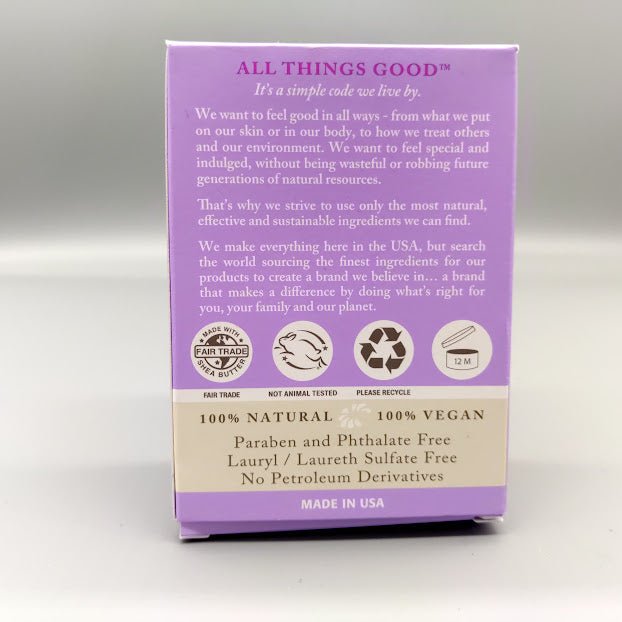 Bar Soap Lavender with Org Flowers 5.25 OZ de Dr. Woods — etiqueta del producto (foto de archivo)