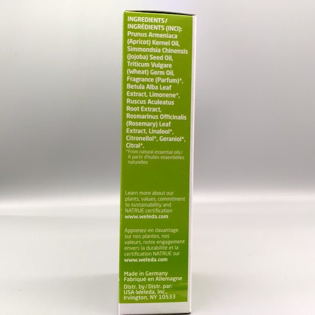 Birch Cellulite Oil 3.4 OZ de Weleda — vista lateral del envase
