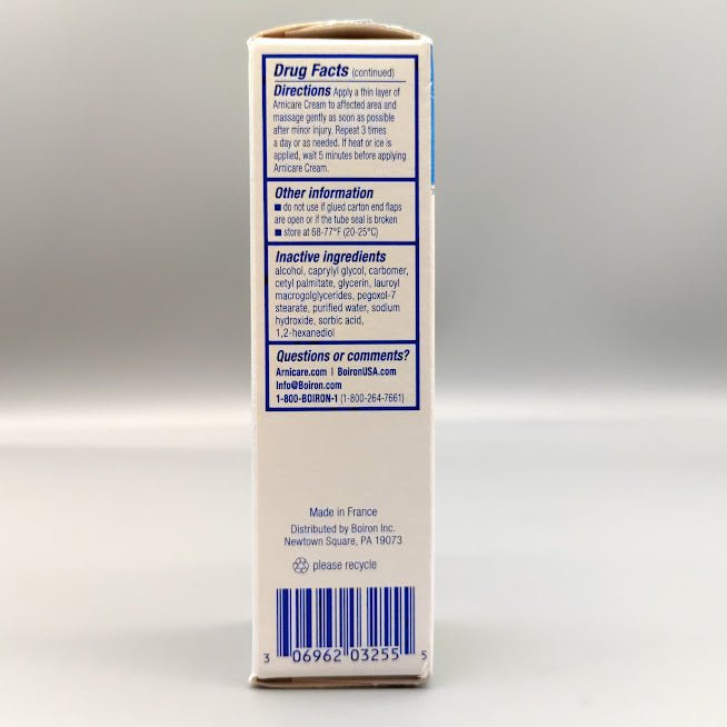 Boiron Arnicare Arnica Cream 1.33oz — vista posterior