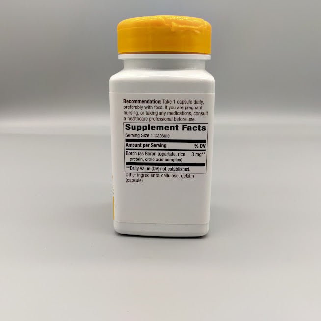 Boron Complex by Nature's Way, 100 Caps — etiqueta con los ingredientes