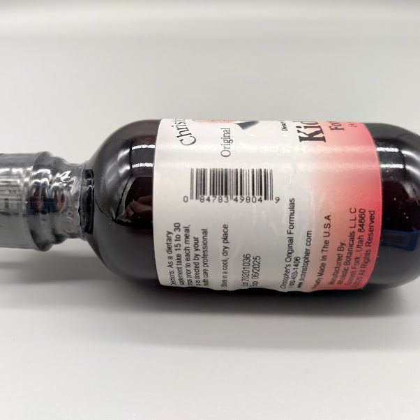 Kidney Formula Christopher's en Glicerina, Gotas 2 oz de Christophers Original Formula — vista lateral del envase