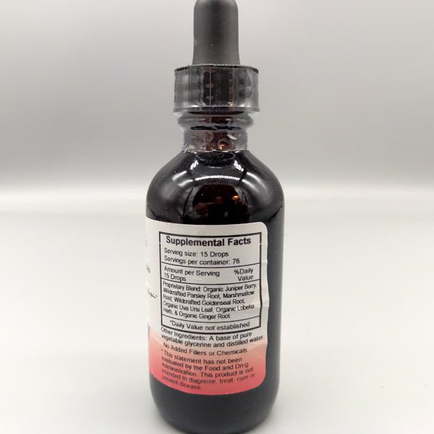 Kidney Formula Christopher's en Glicerina, Gotas 2 oz de Christophers Original Formula — etiqueta con los ingredientes