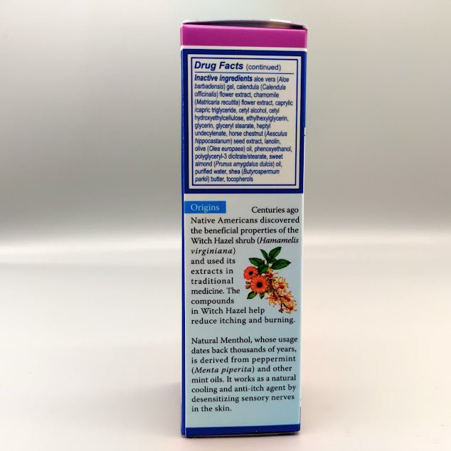 Crema para Hemorroides - Hemorrhoid Relief Cream 1 Oz de Earths Care — vista lateral del envase