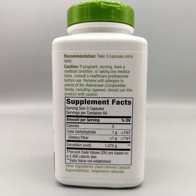 Dandelion Root - 1,575 mg - 180 Vegetarian Capsules - Nature's Way