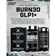 Controla tu apetito y pierde peso con Burn30 GLP1+ en PR de Nutrex — vista lateral (foto de archivo)