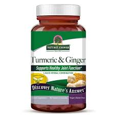 Turmeric & Ginger – 90 cápsulas de Nature's Answer (foto de archivo)