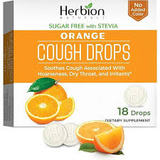 Cough Drops Sabor Naranja – 18 pastillas de Herbion Naturals