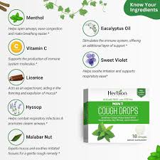 Sugar Free Cough Drops Sabor Menta – 18 pastillas