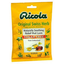 Cough Drops Original Swiss Herb Sin Azúcar – 19 pastillas