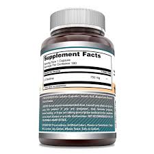 Amazing Formulas L-Citrulline 750 mg 180 cápsulas de AMAZING NUTRITION — etiqueta con los ingredientes