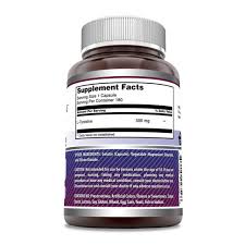L-Tyrosine 500 mg 180 cápsulas de Amazing Nutrition — etiqueta con los ingredientes