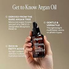 Cliganic Argan Oil Organic 2 oz — vista posterior del envase