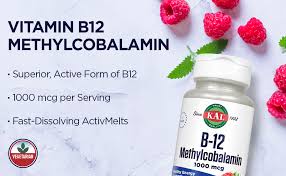 Kal B-12 Methylcobalamin ActivMelt 1000 mcg 90 tabletas — vista lateral del envase