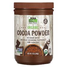 Cocoa Powder Pure Organic 12 oz de Now Real Foods
