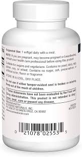 Omega-7 Sea Buckthorn Fruit Oil 30 Softgels de Source Naturals — etiqueta con los ingredientes