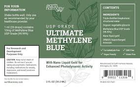 Ultimate Methylene Blue 2 oz de Earth Harmony — etiqueta del producto