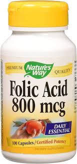 Folic Acid 800 mcg 100 cápsulas