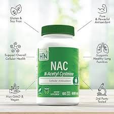 NAC N-Acetyl Cysteine 600 mg – 60 cápsulas vegetales de Health Thru Nutrition