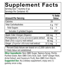 Apple Cider Vinegar & Ginger Gummies (45 gomitas)