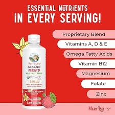 Multivitamínico Líquido Hombre Mary Ruth's Orgánico Liposomal 450 mL — vista posterior del envase