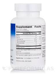Aceite de Semilla de Calabaza 1.000 mg Planetary, 45 Cápsulas Blandas de Planetary Herbals — etiqueta con los ingredientes