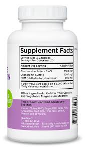 Glucosamine & Chondroitin Plus MSM 60 Caps de Xtravit — etiqueta del producto