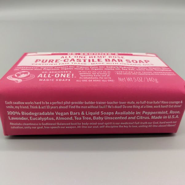 Dr. Bronners Magic Organic Rose Bar Soap - 5 oz