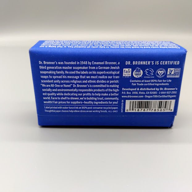 Dr. Bronners Organic Bar Soap - Peppermint -5 oz en Puerto Rico — vista lateral (foto de archivo)