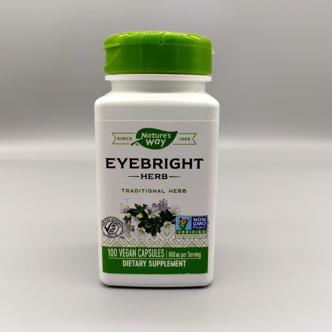 Eyebright Herb Nature's Way 280 mg, frasco de 100 cápsulas vegetarianas (foto de archivo)
