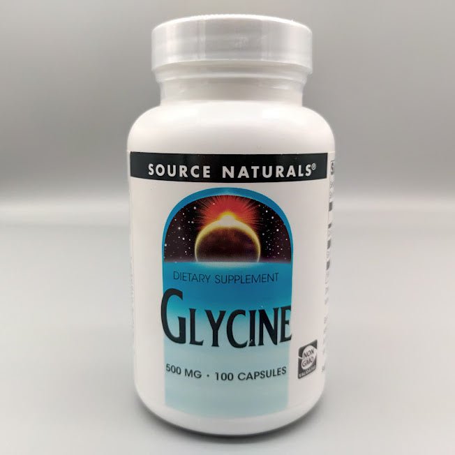 Glycine 500 mg 100 capsule (foto de archivo)