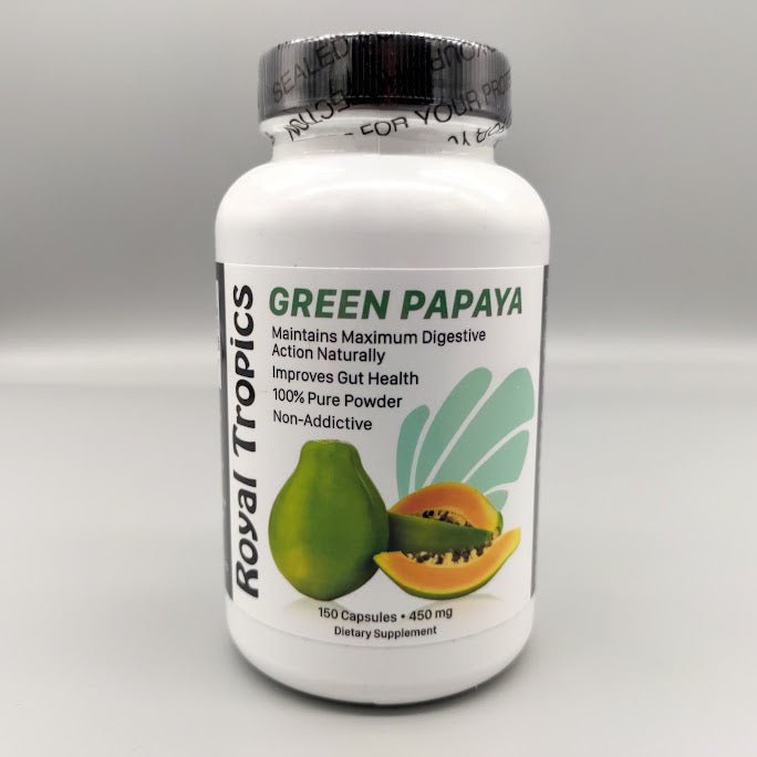 Green Papaya Digestive Enzymes 150 Caps de Royal Tropics (foto de archivo)
