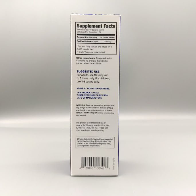 Immune Support - with SilverSol Technology - 4oz de Silver Biotics — etiqueta del producto