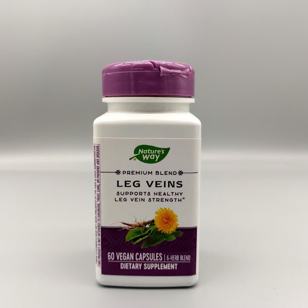 Leg Veins Nature's Way, frasco de 60 cápsulas veganas para las venas de las piernas