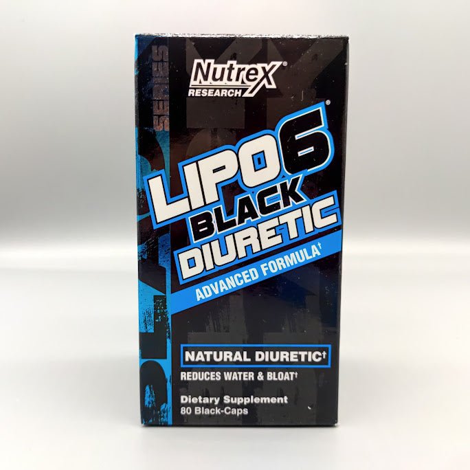 Lipo 6 - Black - Diuretic - Reduces Water &amp; Bloat - 80 Black Capsules