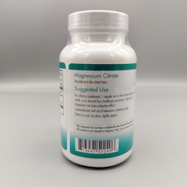 Magnesium Citrate - 90 Vegetarian Capsules - NutriCology (foto de archivo)