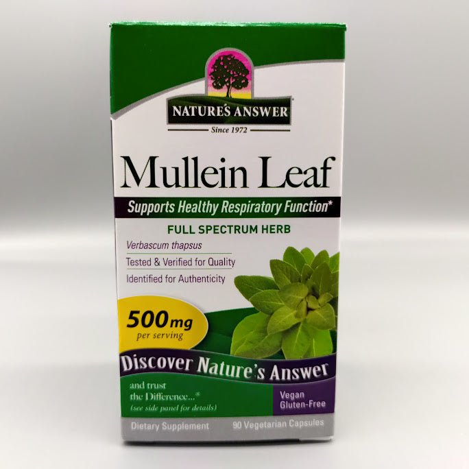 Mullein Leaf -- 500 mg - 90 Cápsulas Vegetarianas de Nature's Answer