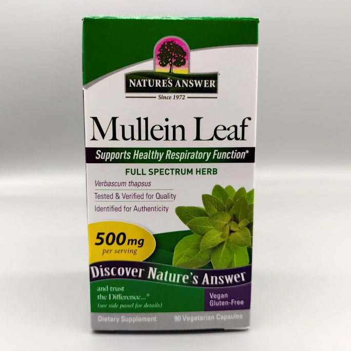 Mullein Leaf -- 500 mg - 90 Cápsulas Vegetarianas